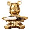 High-End Entrance Display Shelf with Key Storage and Shoe Cabinet - Featuring Violent Bear Ornaments