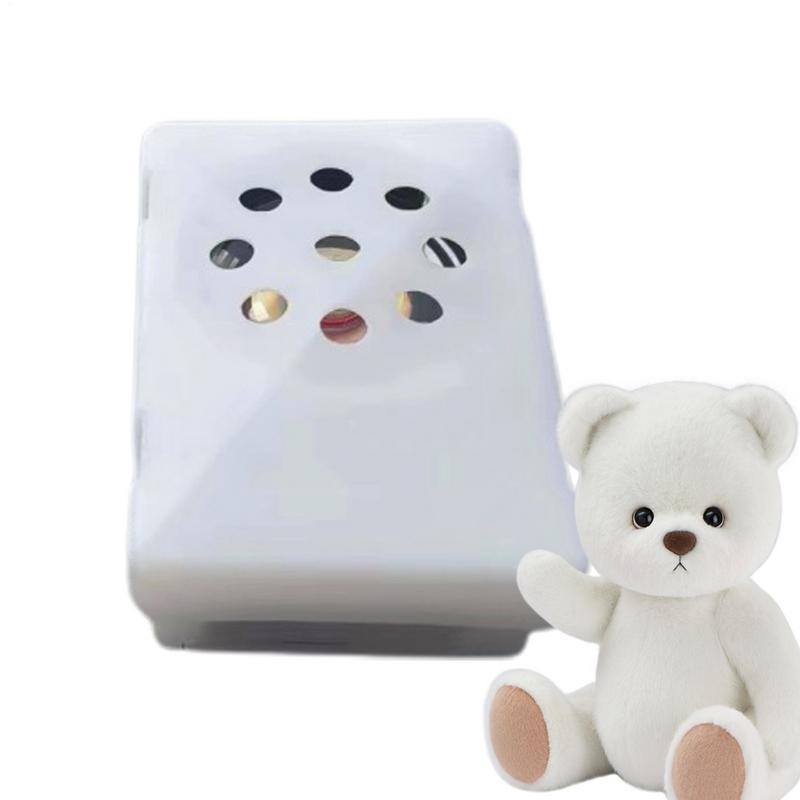 Stuffed Animal Sound Recorder Mini Square Voice Recording Device Plush Doll Toy Custom Messages Recorder Voice Box Recordable