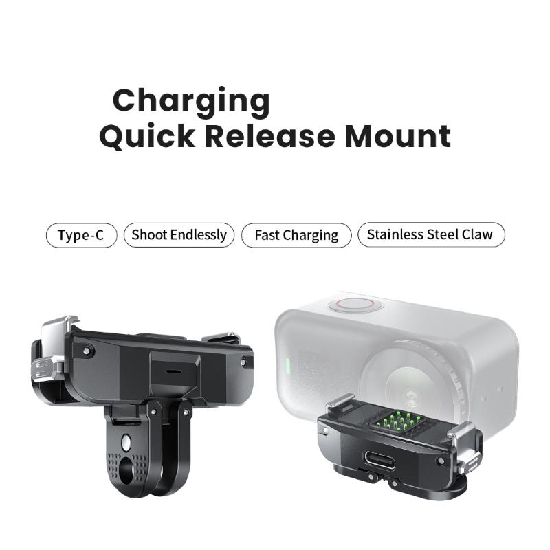Magnetic Quick Release Mount for Camera Nylon Base with Charging Port Multiple Angle Adjustment