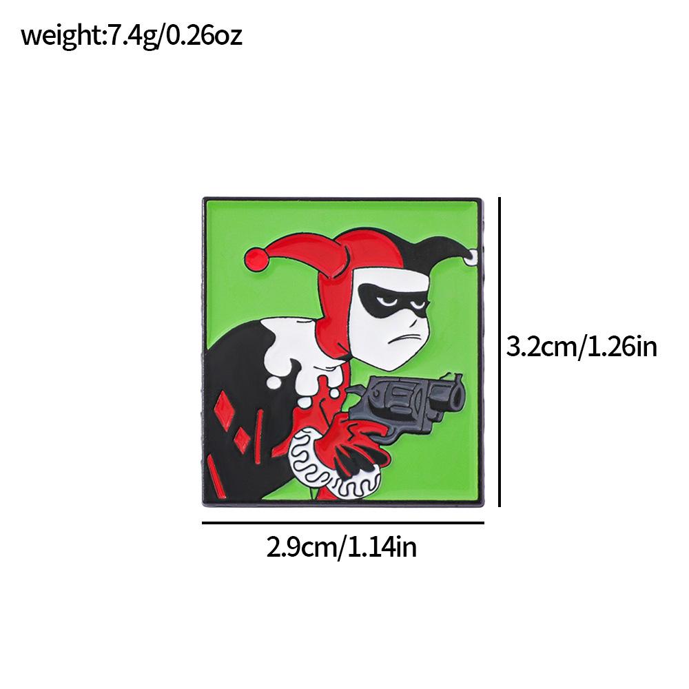 European and American film and television characters clown metal badge clown return night clown female alloy brooch accessories pin