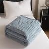 Taffeta Solid Color Fleece Waffle Jacquard Blanket - Multifunctional Cover & Nap Blanket.