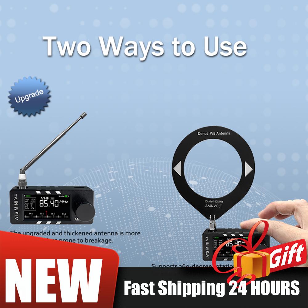 1.9inch IPS Screen SI4732 DSP Radio AM FM Receiver AMNVOLT V4 ATS MINI SI4732 ALL Band DSP Radio FM AM SSB LSB USB Receiver