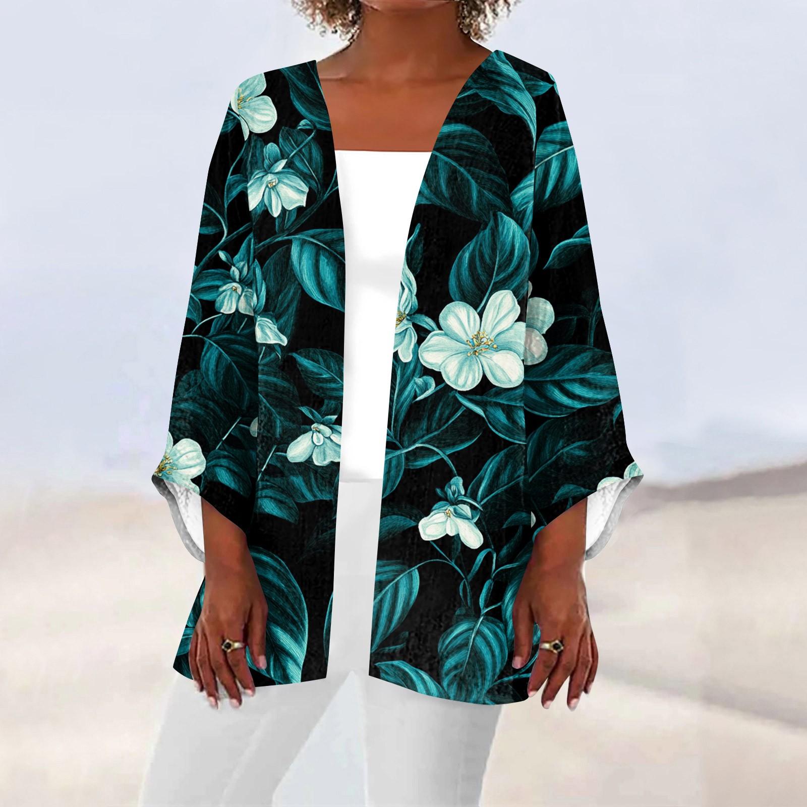 

Женская повседневная и модная легкая куртка средней длины с принтом, кардиган, кардиган L