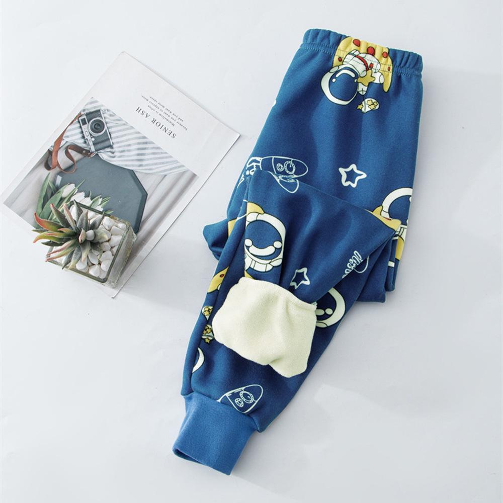 Kids' Fleece-Lined Winter Pants - Warm Base Layer for Boys & Girls with Ankle Cuffs