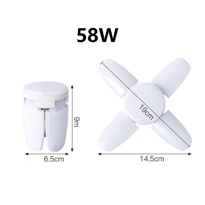 Fan Blade Shape LED Bulb E27 Screw Base Adjustable Panel LED Light Basement/Garage/Bedroom LED Bulb 28W/60W