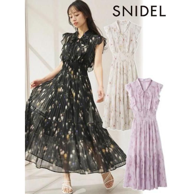 (10% OFF & 300 yen OFF for a limited time) snidel / Snidel Sus Frill Pleated Dress 26 Spring/Summer. SWFO262045