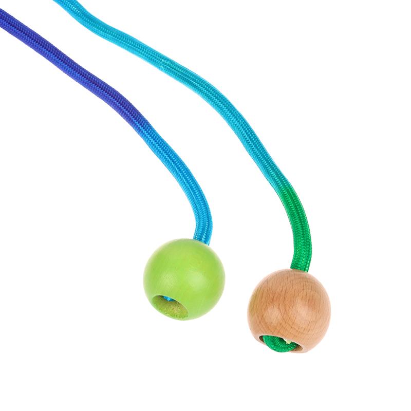 5M Profesionálne korálkové švihadlo - 16ft Drevené rukoväte Skupinové švihadlo pre hodiny telesnej výchovy a ihrisko,