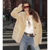 FU ZHI EN South African Merino Shearling Blazer Coat