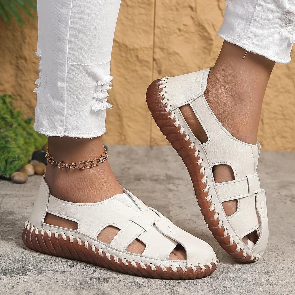 Soft Sole Sandalias Women Summer Flats Comfort Non-slip Loafers Breathable Solid Colour Walking Shoes Sapatenis Feminino Slides