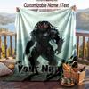 Custom Text Flannel Throw Blanket, Lightweight Cozy Bed Sofa BlanketPredator