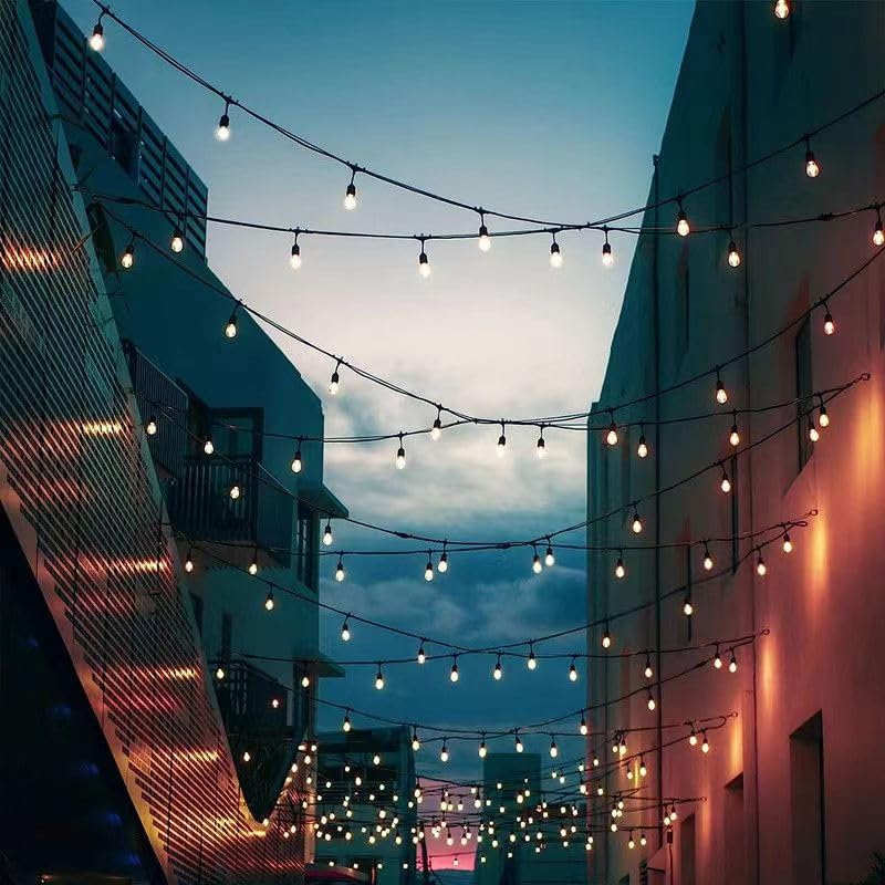 String 10m Cord with E26 Ideal for Outdoor and Other Outdoor with Connectable Extension Cable and Socket 15 Lights Bulbs Sold ANPEI-ELEC Lights,