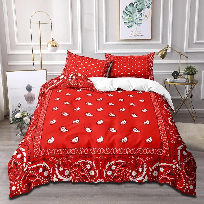3D Digital Printing Kit Home Textile Quilt Cover Bed Sheet Bedding Three-Piece Set