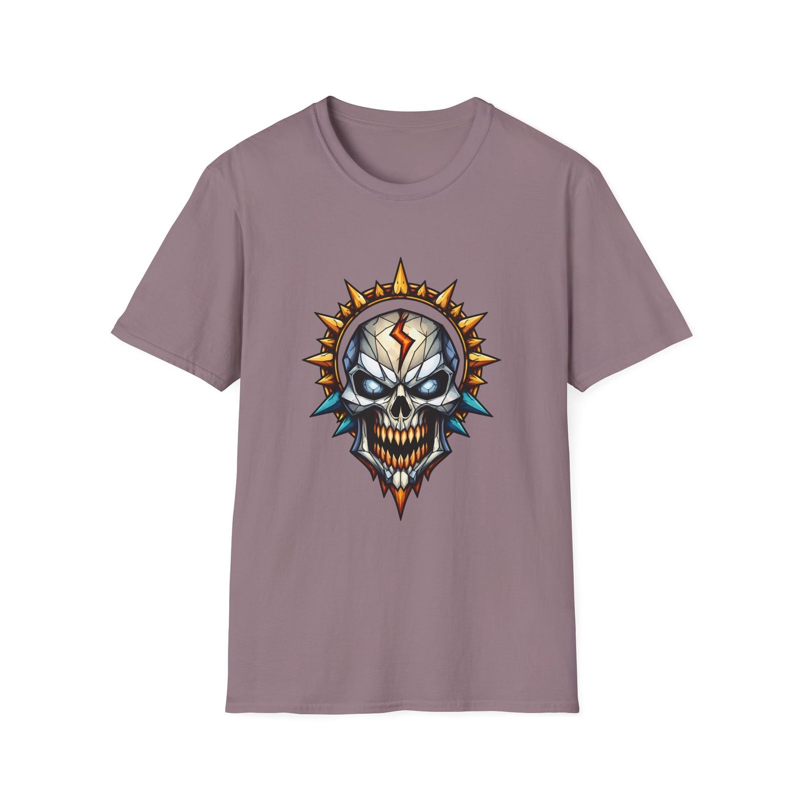 Unisex Softstyle T-Shirt Evil Skull Halo Gothic Horror Demon Dark Art S