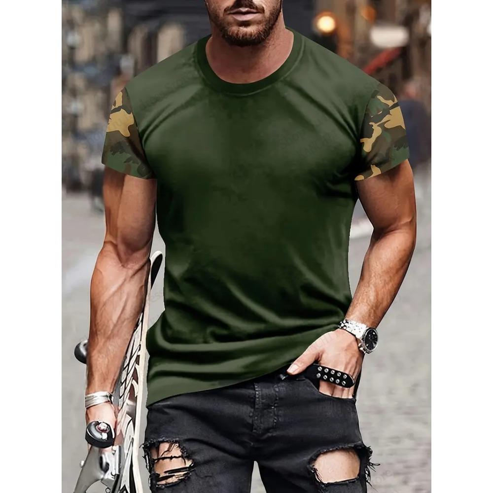 Men's Tactical Camo Camouflage 3d Print T-shirt Men Women Fashion Short Sleeve Tshirt Kids Tops Tees Men Clothing Outdoor Sports