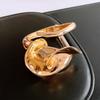 Zinc Zinc Alloy Gold Silver Flower Wide Open Bangle Metal Irregular Exaggerated Bracelet  Lady Gift