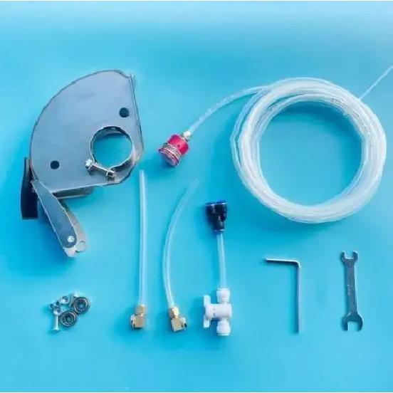 

1pc Universal Surface Cutting Dust Shroud For Angle Grinder Attachment Durable Double Atomizing Nozzle Dust Cover Collector Tool 140 mm-43