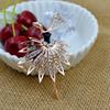 Fashion Women Ballet Dancing Girl Diamond Oil Drop Brooch