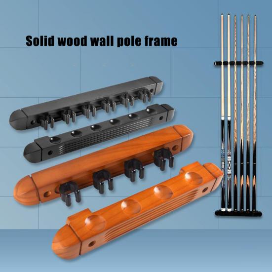 

Yousheng Wall Mount Pool Stick Holder Billiard Pool Cue Rack Hardwood Pool Cue Holder Rest Cue Stick Storage Organizer for Billiards And Cues S чёрный