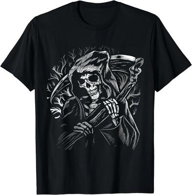 Grim Reaper Skull Death Scythe Dead Gothic Horror T-Shirt