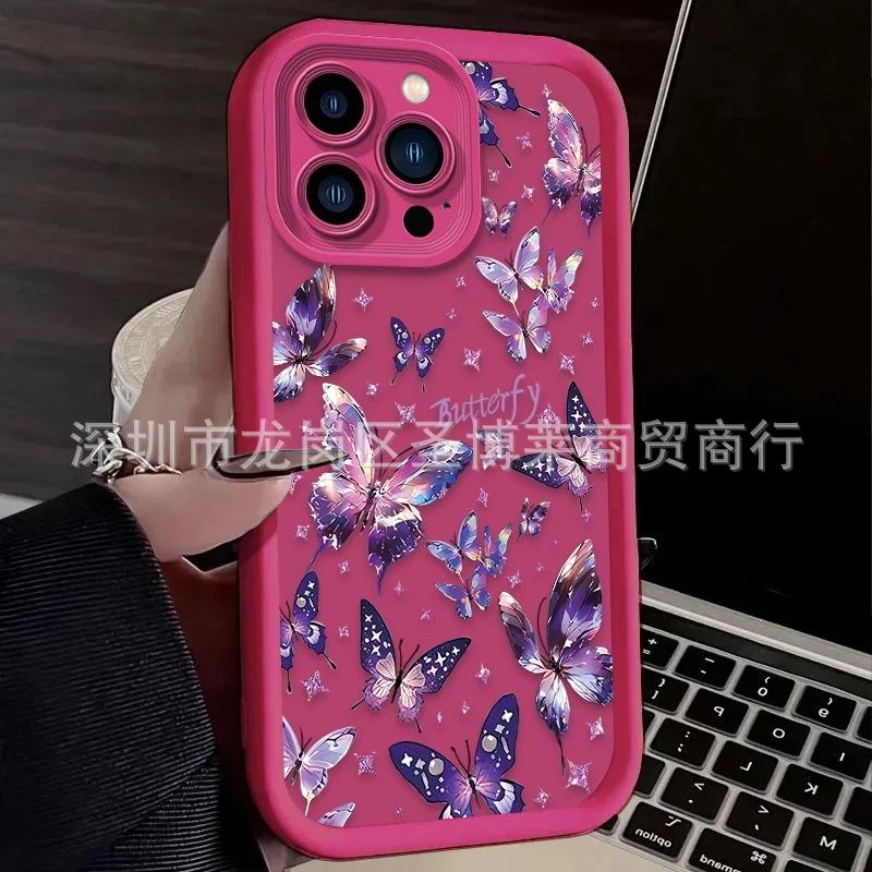 Full Screen Butterfly Suitable for Apple 17promax Mobile Phone Case iPhone16/15 Emery 14/13 Protective Case 11