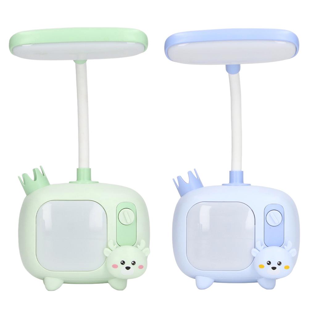 Kids Reading Light TV Style Base Silicone Gooseneck USB Charge Soft LED Light Kids Desk Lamp for Stu