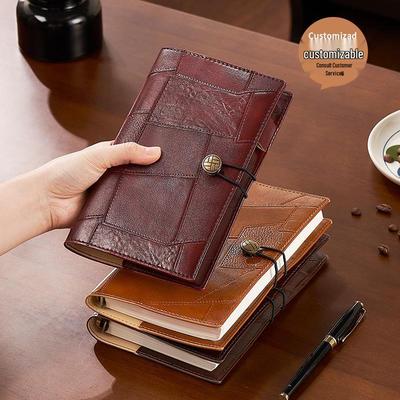 A6 Loose-Leaf Notebook Journal with Soft Leather Cover - Custom Logo Printing Available
