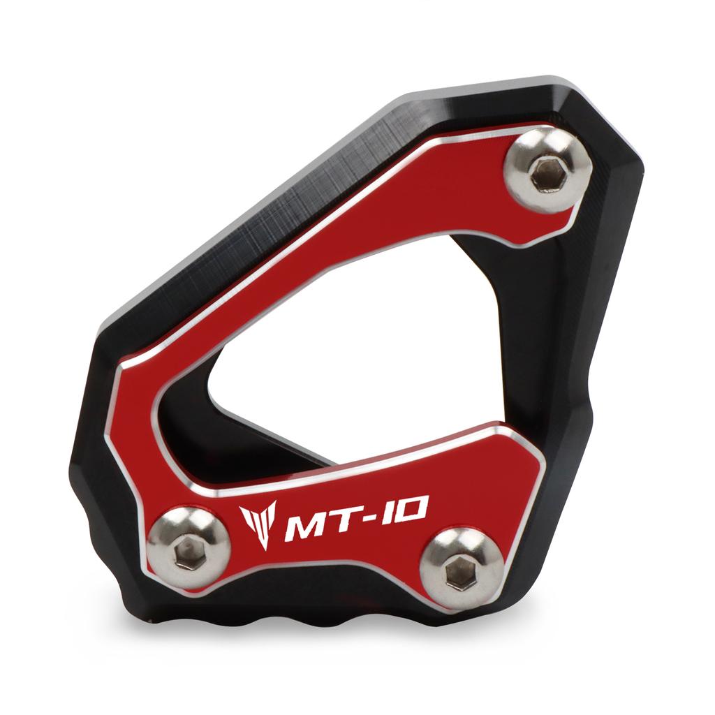 Motorcycle CNC Kickstand Foot Side Stand Extension Pad Support Plate For Yamaha MT-10 MT 10 MT10 FZ-10 FZ10 R1M R1 M 2015-2025