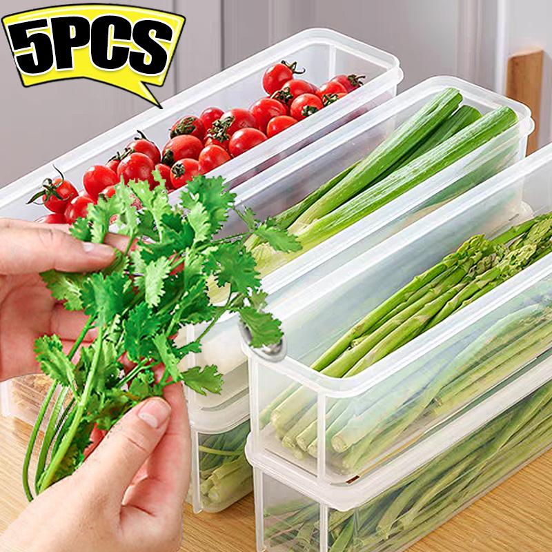 Refrigerator Preservation Storage Box Storage of Scallion and Cilantro Noodles Vegetable Fruit Home Storage Basket Containers