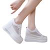 Inner heightening women's shoes 8CM heightening small white shoes women's summer mesh breathable thick sole 2024 summer single shoes casual