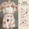 Cartoon Girl Summer Pajamas Set With Chest Padding For Sleep And Lounge Comfort