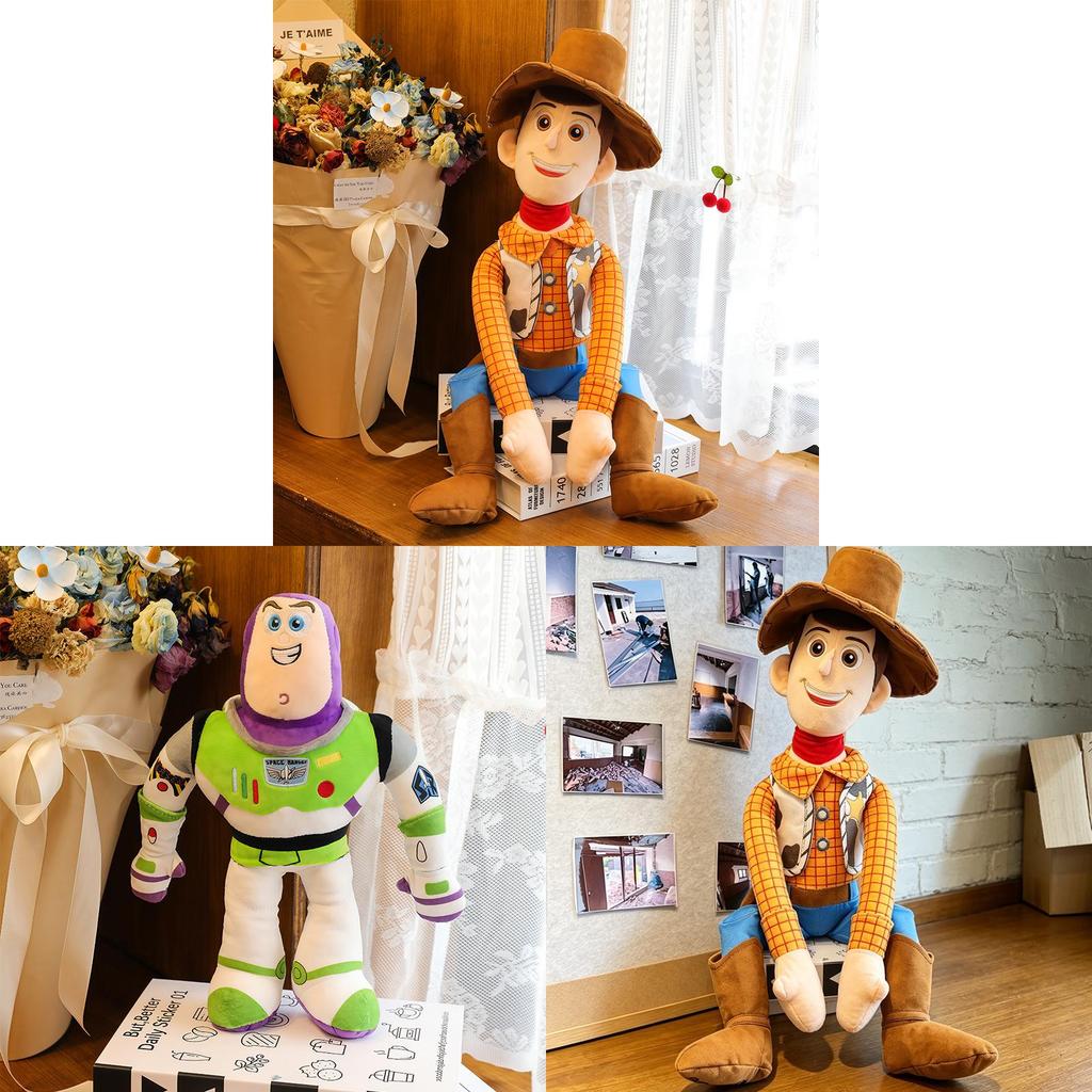 Toy Story Buzz Lightyear Woody Plush Doll With Soft Pp Cotton Filling For Kids Room Decor