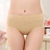 Ropa interior menstrual con cinturón de encaje de cintura media para mujer, bragas menstruales, ropa interior antifugas laterales agrandadas