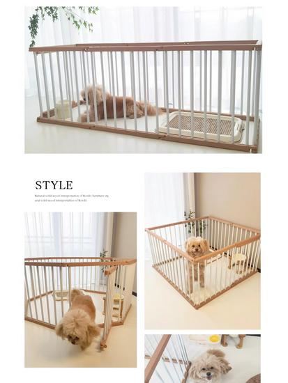 Indoor Anti-Escape Dog Fence: Adjustable Height Protective Barrier for Small Pets