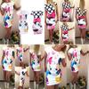 Elegant British Style Floral Print Mini Dress Milk Silk Bodycon Mid-length Dress