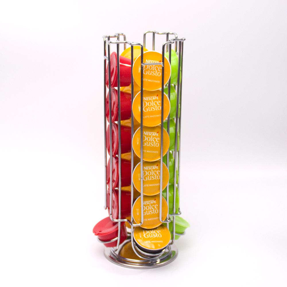 DOLCE GUSTO Chromovaný stojan na kapsle - Pojme 24 kapslí