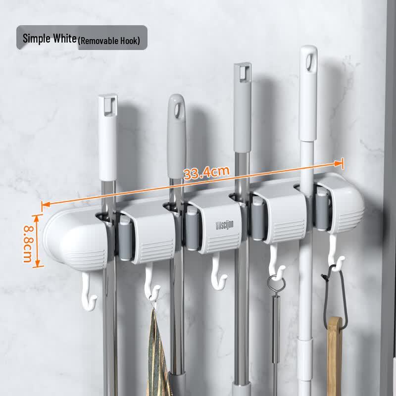 Punch-Free Wall-Mounted Mop Holder