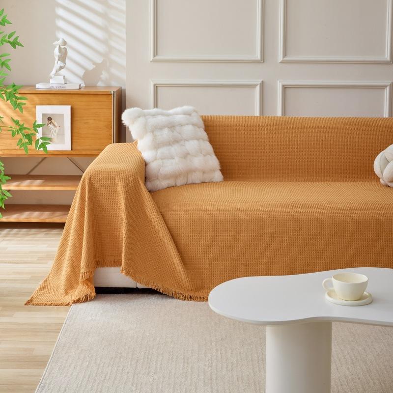 

Cotton Wove Sofa Covers Slipcover for Loveseat Recliner Chair Futon,Washable Protector Thick Breathable Fabric,Living Room/Bed 180x90cm оранжевый