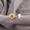 Citrin Edelstein Ohrringe 925 Sterling Silber Handgefertigter Schmuck Weihnachtsgeschenk EE-159-7