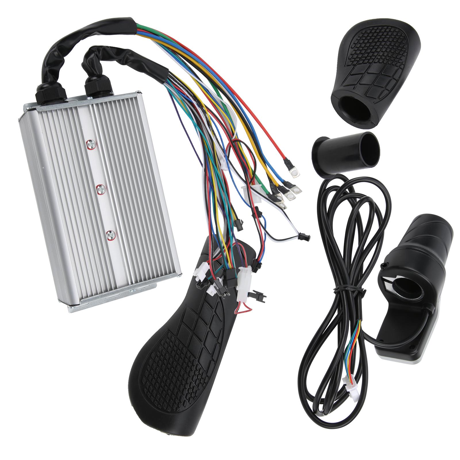 36V/48V 1500W Brushless Controller and 124DX LCD Half Twist Throttle Set for Electric Scooter