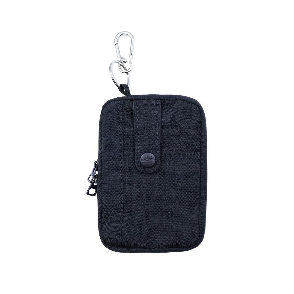 Square Earphone Bag Solid Color Mini Storage Bag Portable Canvas Coin Purse  Travel