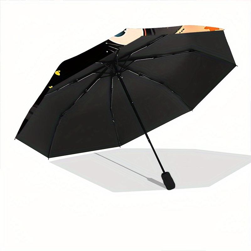 1pc Colorful Stars and Cats Automatic Opening and Closing Umbrella - Suitable for Various Occasions, Outdoor Activities, Lightweight and Durable