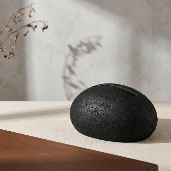 Tissue Box, Stone Shape Matte Tissue Holder, Waterproof Sandstone Texture Dust Resistant Tissue Dispenser, for Bathroom Living Room Decor