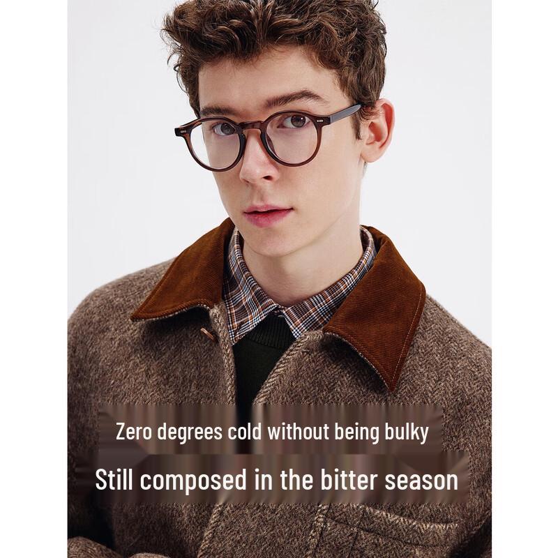 NVG·YOUNG Men's Warm Wool Blend Barn Jacket