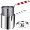 Stainless Steel Deep Frying Pot Detachable Handle Milk Warmer Pot Tempura Fryer Pan  French Fries