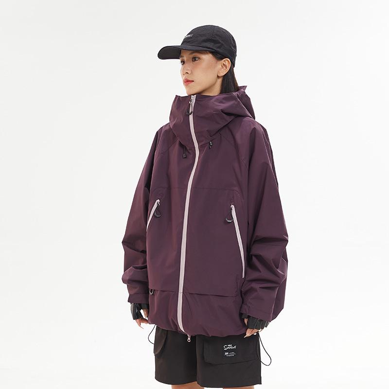 Unisex Autumn 2024 Windproof Waterproof Hiking Jacket: Stylish Single Layer Outdoor Windbreaker