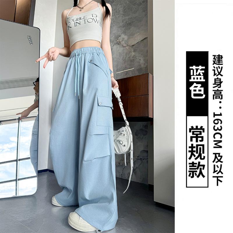 

Женские весенние брюки Женские летние тонкие повседневные брюки Paratrooper с высокой талией Маленькие американские спортивные брюки XL