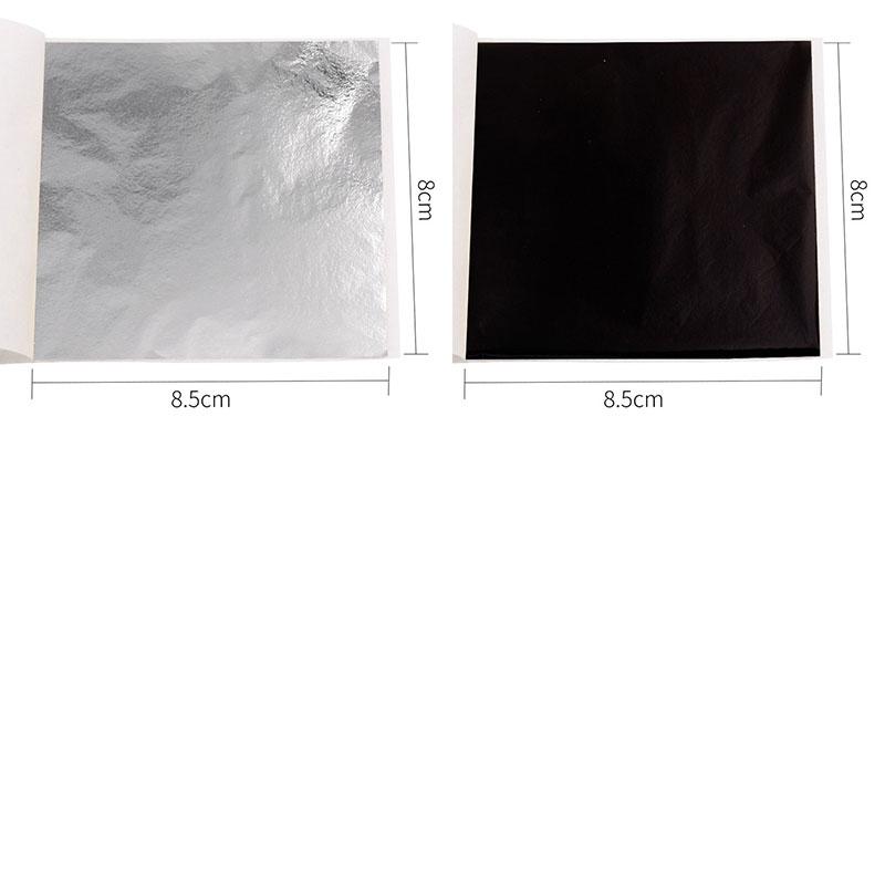 100 Stück/10 Farben Kunsthandwerk Imitation Gold Silber Kupferfolie - Vergoldung Metallblatt Blätter Bögen DIY Handwerk Dekor Designpapier