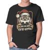 Unisex Crew Neck T-Shirt Creepy Santa Graphic Short Sleeve Casual Tee