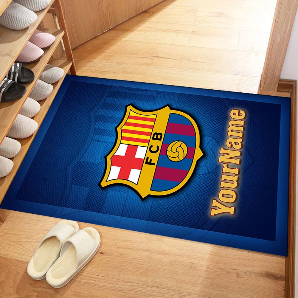 Fc Barcelona Customizable Name Area Rug Design for Bedrooms Hallway Foyer Living Rooms Anti-slip Rug Anime Office Decor