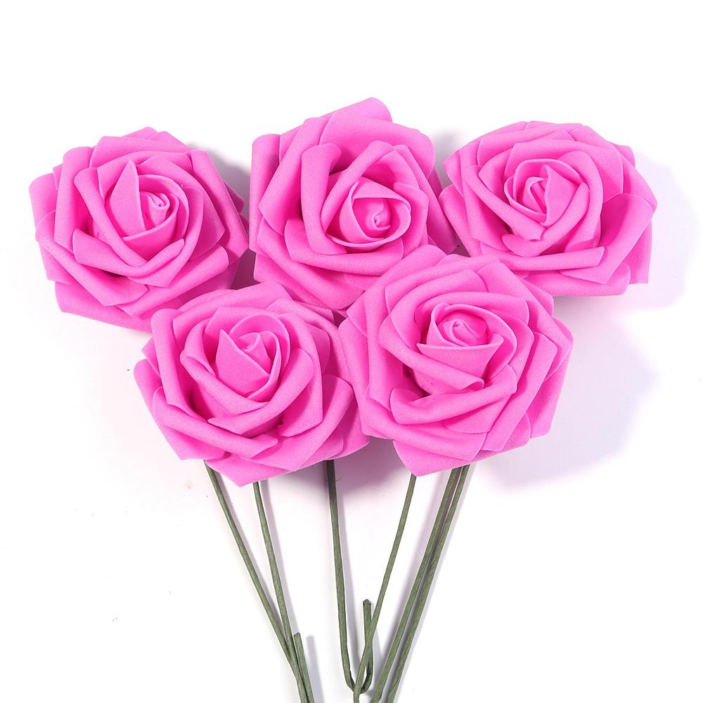 25Pcs Artificial Flowers Roses Fake Flowers For Home Decor DIY Wedding Bride Decoration Bouquet Party Supplies Garland Accessory
